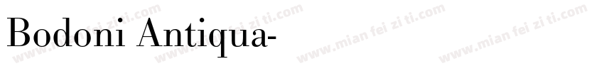 Bodoni Antiqua字体转换